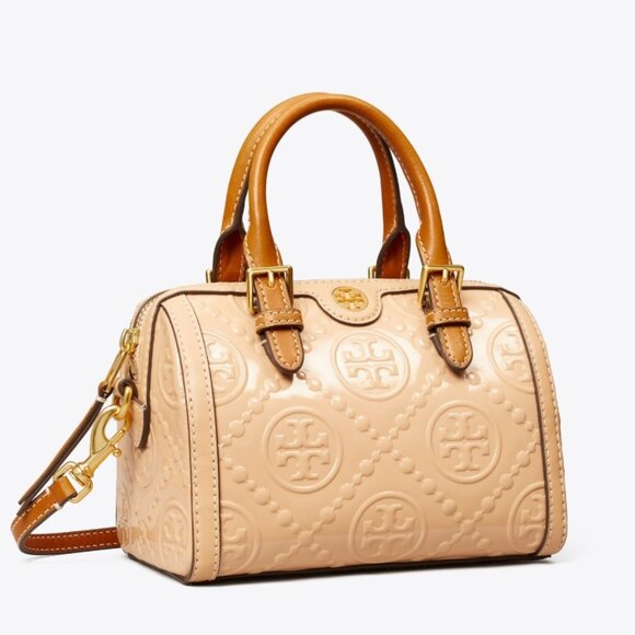Tory Burch T Barrel Petite Embossed Barrel Bag - Picture 1 of 3